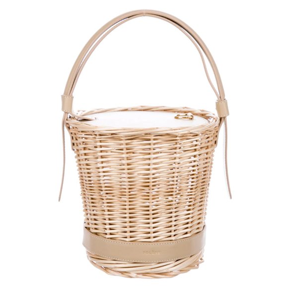 SOLD RARE NWOT POLENE L'OSIER WICKER BASKET BUCKET BAG SAND PURSE - Picture 2 of 12